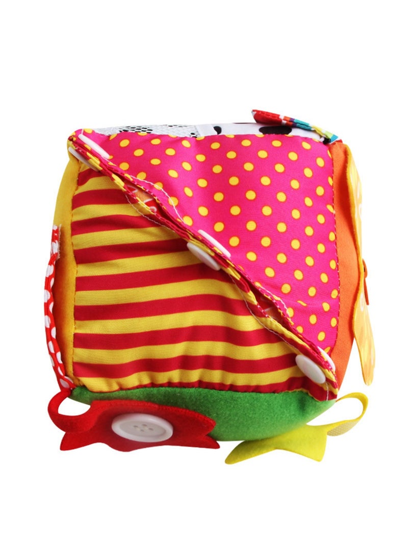 Baby Multifunctional Cloth Building Block Cognitive Toy Cube Ball (Simulate Daily Practice Cube Ball) - Image 4